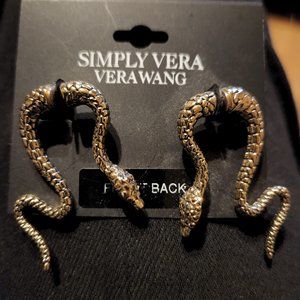 NWT Vera Wang Earrings - Gold Snakes